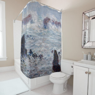 Rideaux De Douche Claude Monet - Tempête au large de la côte Belle-Î
