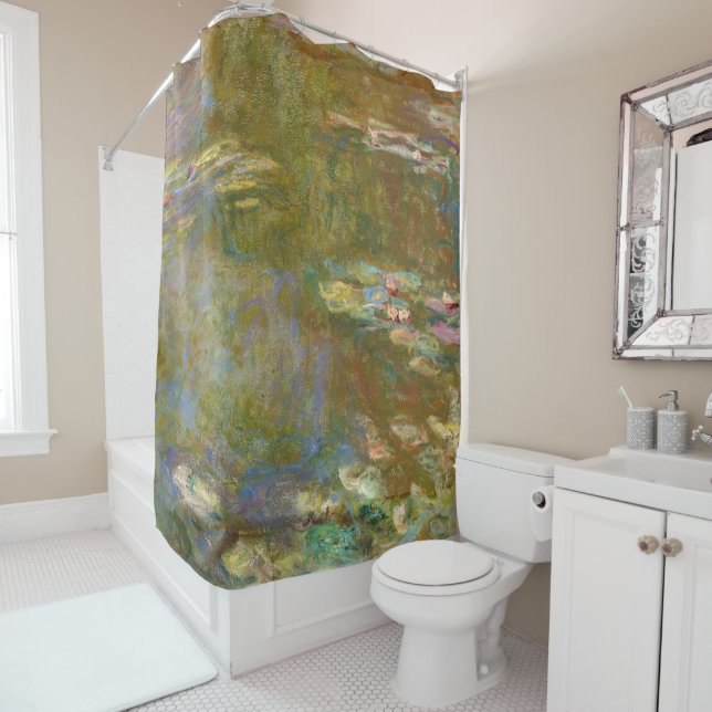 Rideaux De Douche Claude Monet - Water Lily Pond 1917 (En situation)