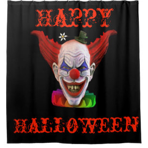 Rideaux De Douche Clochard le clown mauvais (Halloween heureux)