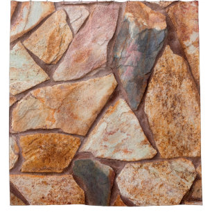 Rideaux De Douche Closeup of a stone wall as a backgroundwallpaper,p