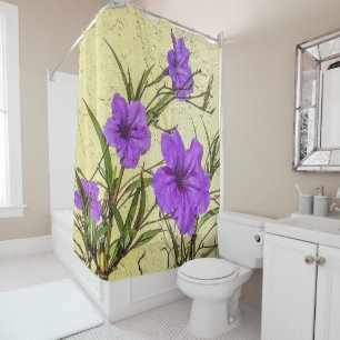 Rideaux De Douche Closeuse de Petunias pourpre