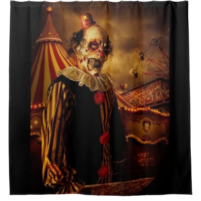 Rideaux De Douche Clown cirque effrayant (Devant)