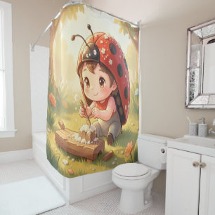 Rideaux De Douche Coccinelle et le royaume de nectar caché