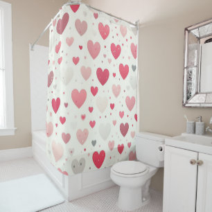 Rideaux De Douche Coeur coloré de la Saint Valentin