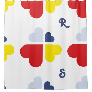 Rideaux De Douche Cœurs Croix