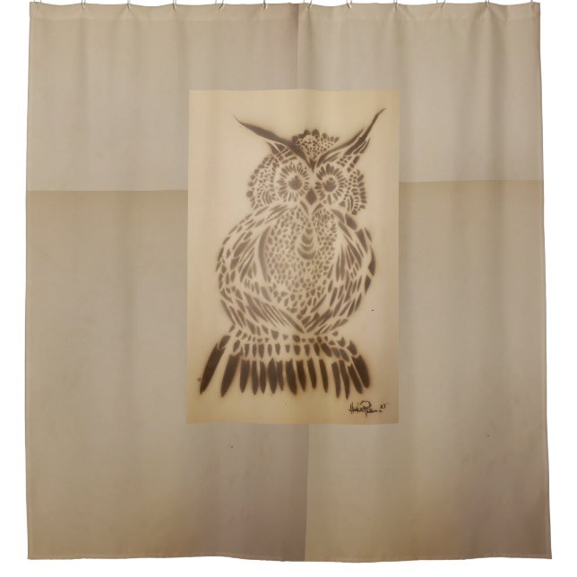 Rideaux De Douche Cold Black Owl  (Devant)