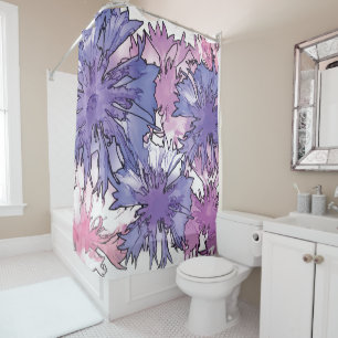 Rideaux De Douche Collage de Cornflower