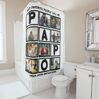 Rideaux De Douche Collage photo Grandpa Papo 8