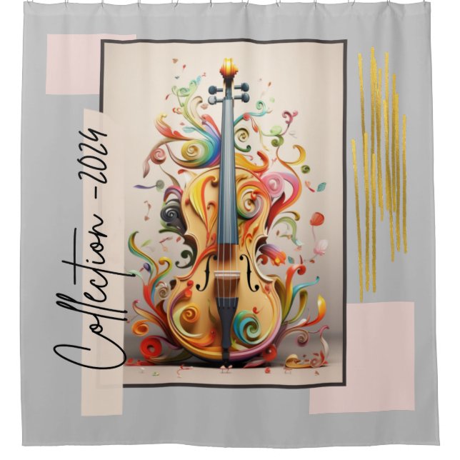 Rideaux De Douche Collection d'Art Musical - Violon (Devant)