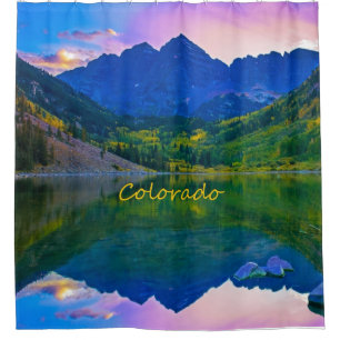 Rideaux De Douche Colorado Montagnes Rocheuses et le lac