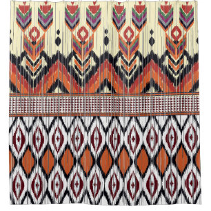 Rideaux De Douche Coloré tribal ethnique sans couture motif