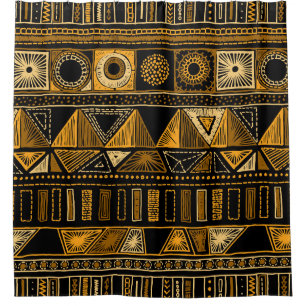 Rideaux De Douche Coloré tribal ethnique sans couture motif