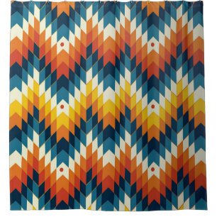 Rideaux De Douche Coloré tribal ethnique sans couture motif