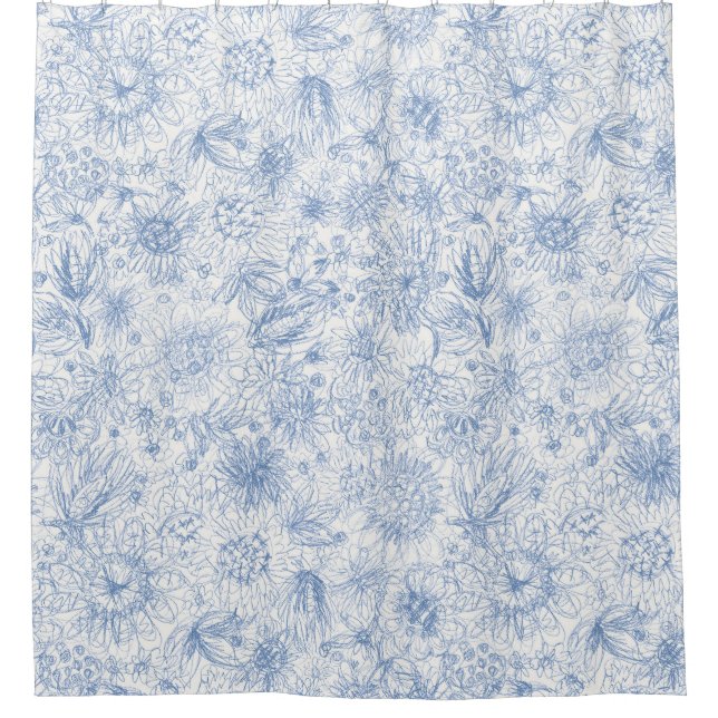 Rideaux De Douche Colored Pencil Floral (Devant)