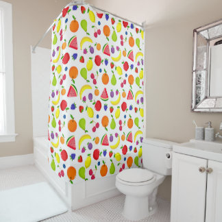 Rideaux de douche colorés de fruits et de baies d'