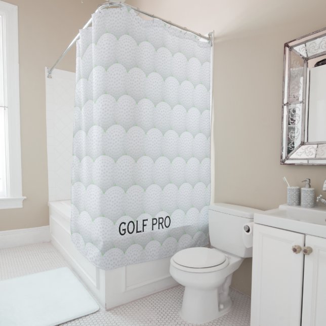 Rideaux De Douche Conception de boules de golf (En situation)