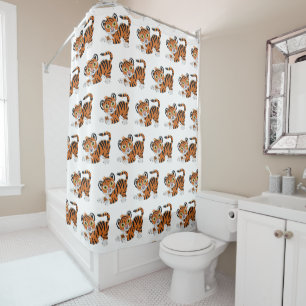 Rideaux De Douche Conception de tigre
