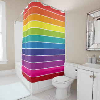 Rideaux De Douche Conception des couleurs arc-en-ciel