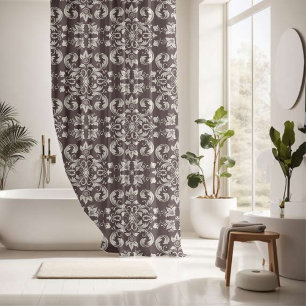 Rideaux De Douche Conception d'harmonie rustique