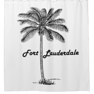 Rideaux De Douche Conception noire et blanche de Fort Lauderdale et