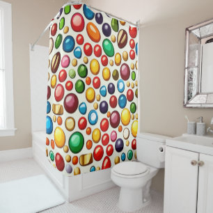 Rideaux De Douche Confiserie colorée : Artwork de bonbons ronds