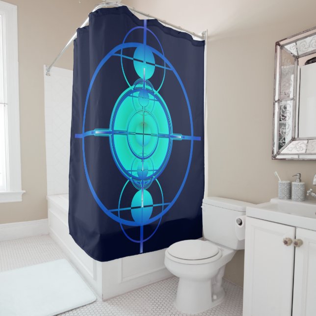 Rideaux De Douche Connected Minds (Night Version) (En situation)