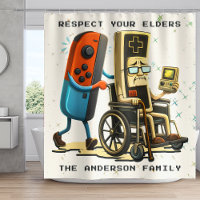 Contrôle de jeu rétro drôle de respect de vos aîné