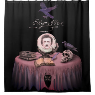 RIDEAUX DE DOUCHE CONVOCATION D'EDGAR ALLAN POE
