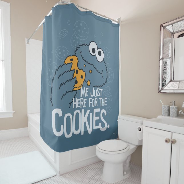 Rideaux De Douche Cookie Monster | Me Just Here for the Cookies (En situation)