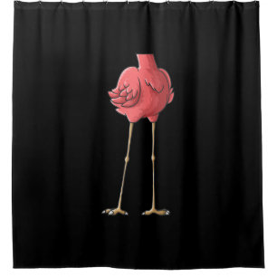 Rideaux De Douche Cool Headless Flamingo Halloween Lazy