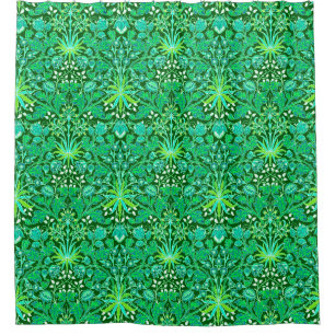 Rideaux De Douche Copie de jacinthe de William Morris, vert vert