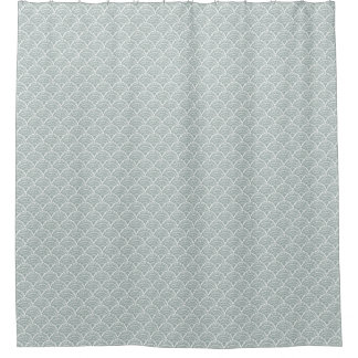 Rideaux De Douche Coquille Saint-Jacques aquarelle vert écume de mer