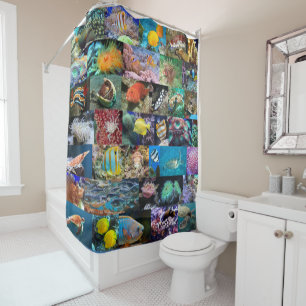 Rideaux De Douche Coral Reef Marine Life tendance : Poissons et anim