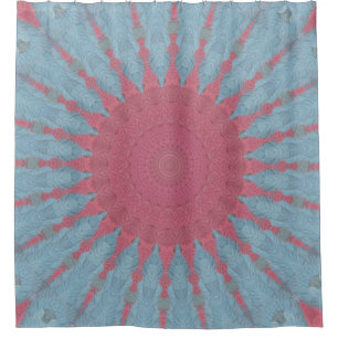 Rideaux De Douche Coral Rose Starburst
