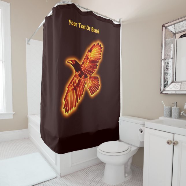 Rideaux De Douche Corbeau (En situation)