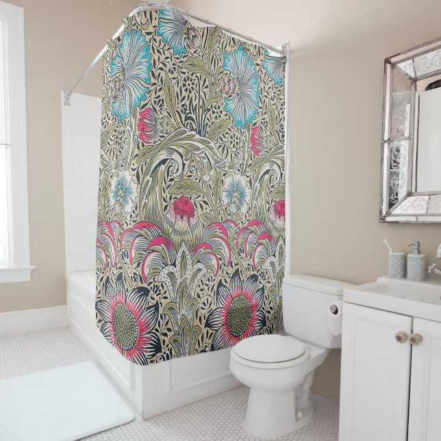 Rideaux De Douche Corncockle, William Morris (En situation)