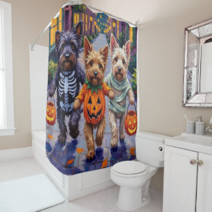 Rideaux De Douche Costumes d'Halloween pour Skyes Terriers allant ch