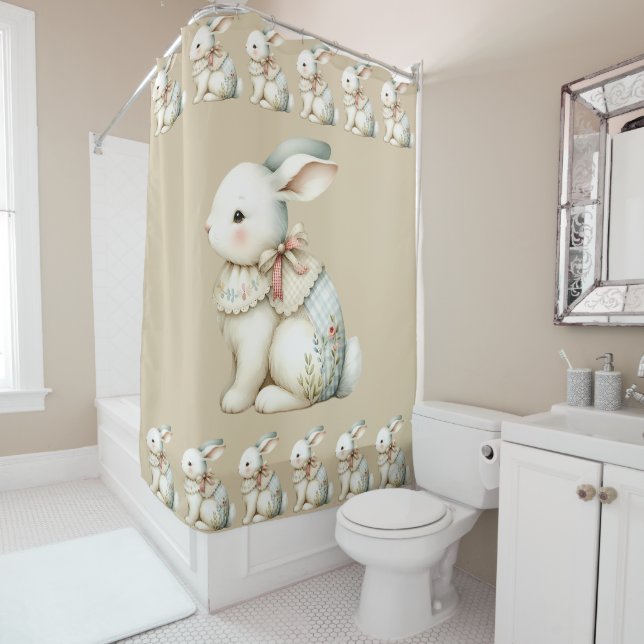 Rideaux De Douche Cottagecore Bunny Charm Baby Blanket (En situation)