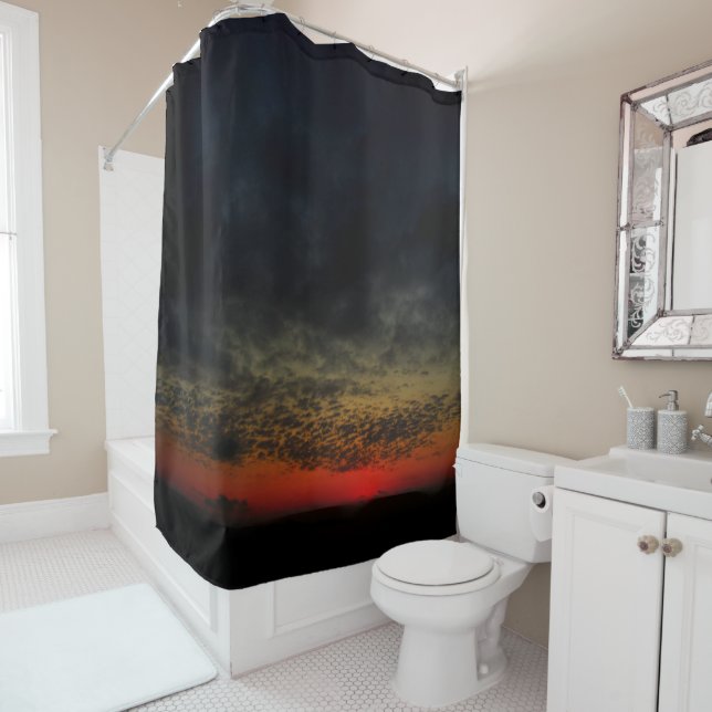 Rideaux De Douche Coucher de soleil avant la tempête (En situation)