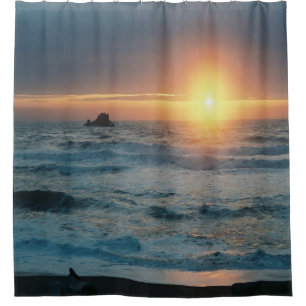 Rideaux De Douche Coucher de soleil et paysage marin......