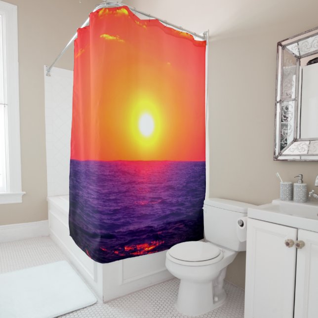 Rideaux De Douche Coucher du soleil (En situation)