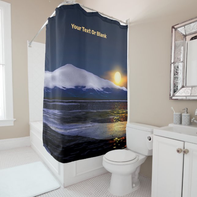Rideaux De Douche Coucher Du Soleil Sur La Glace (En situation)