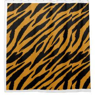 Rideaux De Douche Couleur de tigre Motif Animaux Amoureux