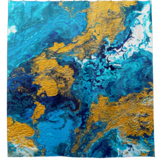 Rideaux De Douche Couleurs d'Imaginaire : Artistique Abstrait Arrièr
