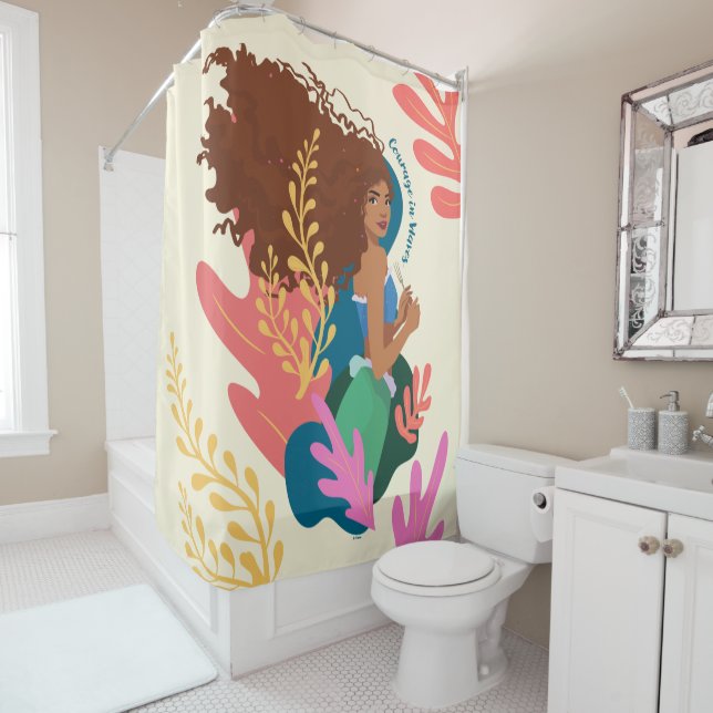 Rideaux De Douche Courage Ariel en vagues (En situation)