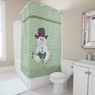 Rideaux De Douche Coussin Snowman Douche