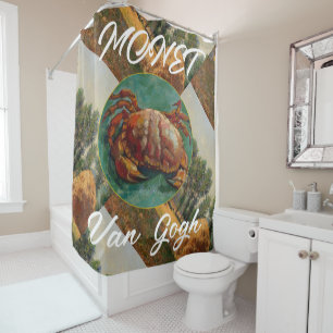Rideaux De Douche Crabe de Dungeness Van Gogh MONET 2032 2033 2034