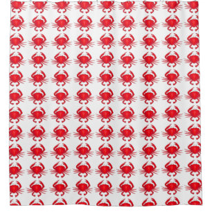 Rideaux De Douche Crabe rouge Crabes du Maryland Ocean Beach Douche 