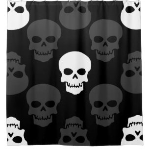 Rideaux De Douche crâne d'Halloween gothique horreur effrayant sinis