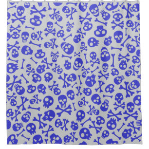 Rideaux De Douche Crâne et os croisés Halloween Motif sans couture